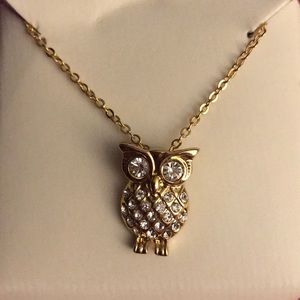 Costume crystal owl necklace 🦉